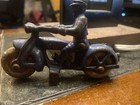 Antique 1930s Hubley Cast Iron Motorcycle Patrol Cop 3    Blue Original   Nice 