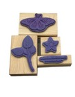 Lot Of 4 Stampin Up Gods Beauty Wood Rubber Stamps Nature Butterflies Flowers