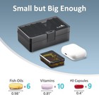 Fullicon Small Pill Case For Purse  Travel Medicine Organizer  Black 