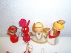 Vintage Elf Pixie Knee Hugger Angel Carriage Mouse Mcm Christmas Decor Lot