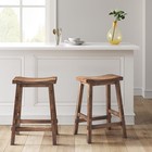 Threshold 24  Distressed Counter Wood Stool Backless Bar Seat