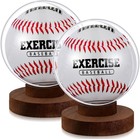 Baseball Display Case Wood Base Baseball Holder Stand Box Round Clear Ball Ho   