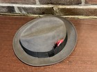 Stetson Royal Caribou Gray Fur Felt Fedora 7 Vintage  Made In Usa