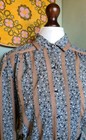 Vintage French Dress 70s 80s Parisian Cafe Style Small Medium Belted Shirt