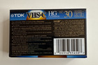 Tdk Vhs-c Hg Ultimate 30 Camcorder Cassette Blank Recording Tape Sealed New