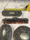 Antique Silver Plated Vanity 4 set Mirror Hair Brush Comb Victorian Art Nouveau