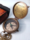 Compass Solid Brass Boy Scout America Pocket Handmade Gift Nautical With Case