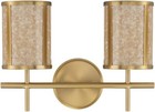 Camden 2-light Bath Vanity  Vintage Coastal  Warm Brass  10  H X 15  W