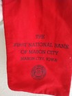 Vtg Cloth First National Bank Deposit Bag Mason City Iowa Money Pouch Drawstring
