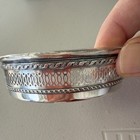 Vintage Gorham Sterling Silver   925  Pierced Pattern Coaster With Glass Insert