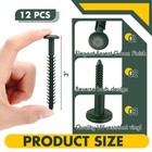 12 Pack Vinyl Shutter Fasteners Plastic Shutter Screws Window Color Forest Green