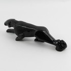 Vintage 1950 s Ceramic Stalking Black Panther Figurine 10 5 