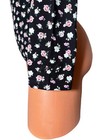 Victorias Secret Pink Long Sleeve Pull On Body Suit Black Floral Roses Xl