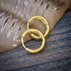 Gold Plated 12mm Sterling Silver Post Men s Women s Small Hoop Huggie Earrings