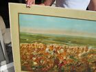 Vintage Original 1896 1913 Custers Last Fight   Stand Sign Budweiser 42 X 32