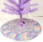 Mini Tree Skirt Easter Spring 14 25  Variegated Pastel Colors Handmade Crocheted
