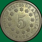 1868 Shield Nickel Brilliant Uncirculated Bu Coin  43818