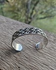 Taxco Mexico Sterling Silver Cuff Bracelet 1970 s Vintage Signed