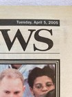 New York Daily News Newspaper From April 5  2005- The Death Of Pope John Paul Ii