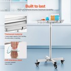 Mobile Mayo Stand Stainless Steel Mayo Tray 25 2 -39 8  With Removable Tray