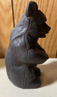 Vintage Cast Iron Bear Standing Coin Bank