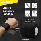 Ok Tape 24 Rolls Self Adhesive Bandage Wrap  Elastic Athletic Tape  Self Stick B