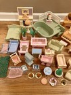 Large Lot Of 60 Vintage Playskool Dollhouse Furniture Pieces