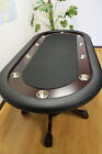 10 Player Luxury Mrc Poker Table Monarch Black Solid Wood Legs 