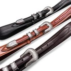 Western Ranger Belt Antique Buckle Set Oil Tanned Genuine Leather Belt