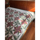 Vintage Handmade Quilted Patchwork 8 Pointed Star Quilt Hand Sewn 91  X 80 