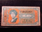 Usa Mpc Series 541 10 Cents Plate 49 7207  Military Payment Certificate Money