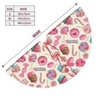 Lollipop Cupcake Donut Candy Christmas Tree Skirt Xmas Tree Mat Holiday Party   