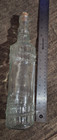 Vintage 12  Tall Clear Glass Bottle Raised Design Home Decorative Collectibles
