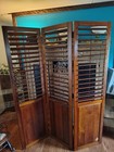 Pioneer Shutter Style Folding 3 Panel Room Divider  Solid Wood  Pier 1 Imports