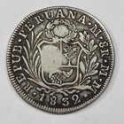 1832 Spanish Philippines 8 Reales Counterstamp Peru 8 Reales Lovely Patina  m986