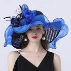 Women Feathers Hat Kentucky Derby Hat Flounce Cocktail Tea Party Church Dress us