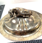 Unusual Silver Top Cover With Hallmarked Horned Cow 114 Grams