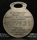 Paul Revere Life Insurance Co Ma Registered Identification Tag Watch Fob Grammes