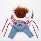 Dog Cat Pet Costume Chucky Deadly Doll Cosplay Party Fancy Christmas Cloth Mediu