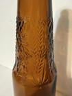 Vintage Amber Brown Wheat Embossed Glass Beer Bottle Anchor Hocking Empty