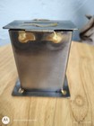 Tzedakah Box Judaica Gary Rosenthal Fused Art Glass Mixed Metals Charity Box
