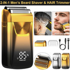 New 2 In 1 Electric Shaver Portable Men s Razor Beard Hair Clippers Trimmer Usb