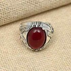 925 Sterling Silver Garnet Gemstone Handmade Party Men s Ring All Size 124