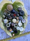 Vintage Button Lot Button Bracelet Jewelry Making Rhinestone Mop Shank Craft