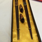 Authentic Chinese Chopsticks Vintage Gift Set With Duck Stick Rests Beijing 