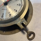Vintage Bell Clock Company   Nautical Ship s Porthole Brass   Oak Wall Clock