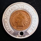 Nice Encased 1906 Indian Cent - Lifetime Member Florida Beachcombers Club