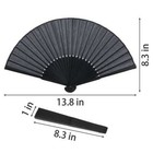 Folding Fan Chinese Style Hand Held Folding Fan Foldable Fan Large Black Fan