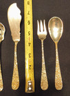 Stieff Rose Repousse Sterling 6-pc Lot Serving Pieces Grannys Silver Very Nice