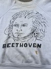 50s 60s Towncraft Pennys Hand Drawn Beethoven  Short Sleeve Sweatshirt Size Xl   